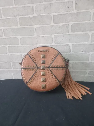 Bolsa em couro marrom Dumond