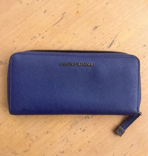Carteira Armani Exchange Roxa Original (21 cm X 10 cm) super nova