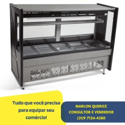 Balcão de Açougue 1,50/1,75M Polar Preto Platinum 220v