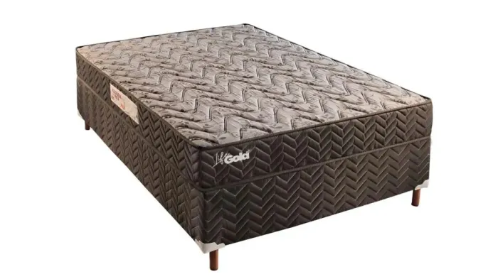 Base simples casal + colchão Casal  molas ensacadas D45/d80 life Gold  25 cm paropas