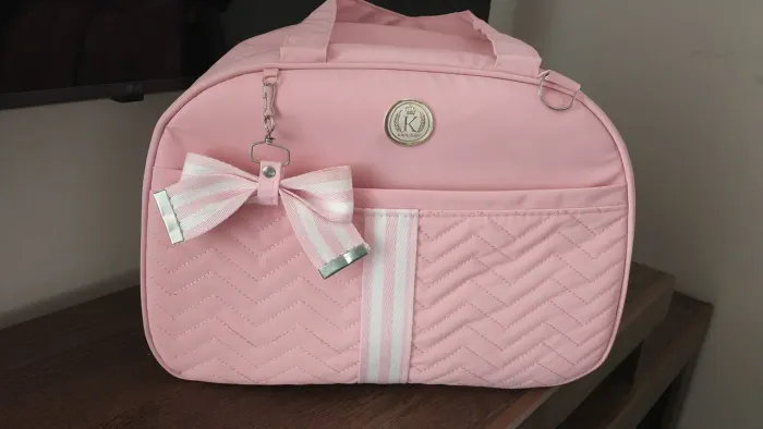 Bolsa maternidade rosa