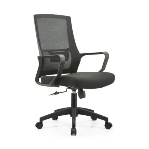 Cadeira Presidente OSAKA Tela Preta Giratória Ergonômica Confortável Escritório 30062