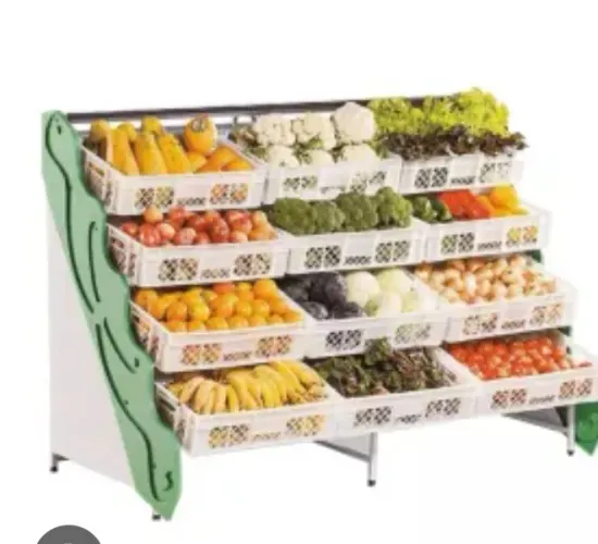 Expositor de frutas e verduras para comércio 16 caixas é igual a esse 