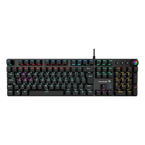 Teclado Mecânico Fortrek GPRO K7 Black RGB Switch Blue - WZetta