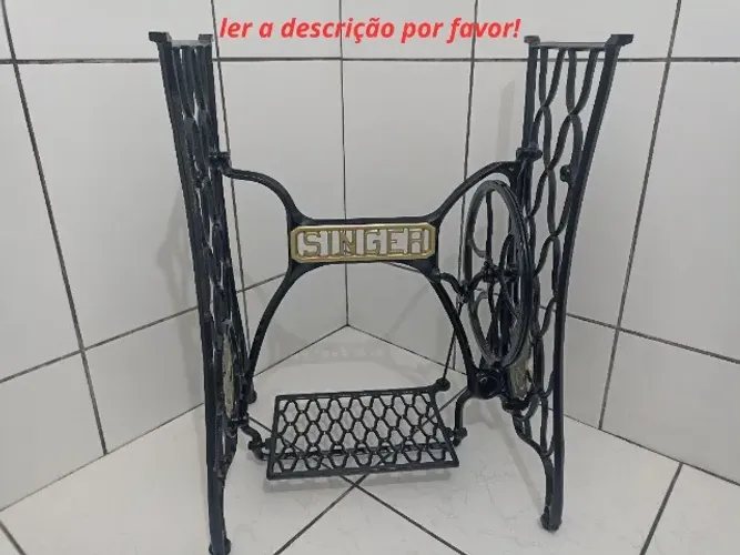 Pé de máquina de costura antiga Singer modelo "Aranha" ( Ler a descrição por favor )