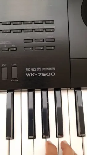 Teclado Casio WK-7600 - 76 teclas - Semi-Novo