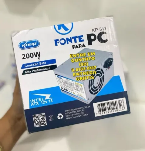 Fonte de PC 200w,300w350w e 500w Fonte Real - entrega das 9 até as 22hrs