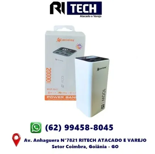 Bateria Portátil Powerbank Turbo 100W Peining WUP-843 20000mah para Macbook e Notebook