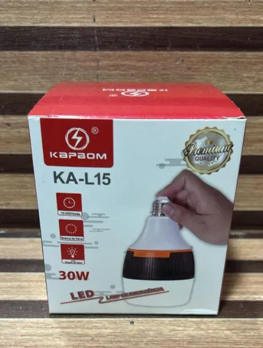 Lâmpada Inteligente Acende Automático Quando Falta Energia Dura 6h Recarrega No Bocal 