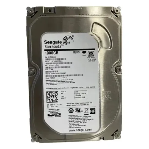 HD Seagate BarraCuda, 1 TB, SATA 3, 3.5' , 7200 RPM, para Computador e DVR, Novo, Lacrado