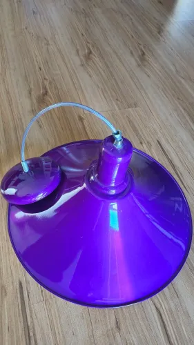 Luminária Pendente Roxo Metálico