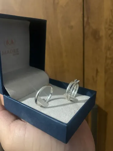 Aliança de prata 950