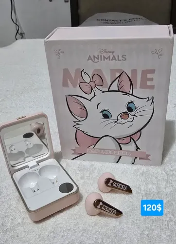 Fone de ouvido Bluetooth personagens da Disney Marie original 