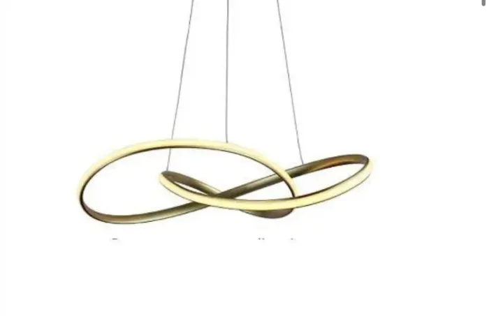 Lustre Pendente NOVO D-LED Ouro Fosco Bivolt 30W 3000K Toquio - Taschibra