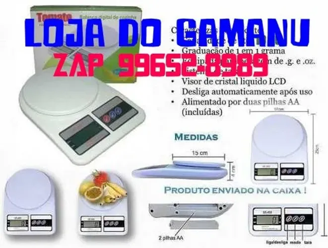Balança digital de cozinha até 10 kg