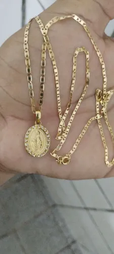 Cordão de ouro 18k modelo piastring tamanho 65 cm pra vender ou trocar