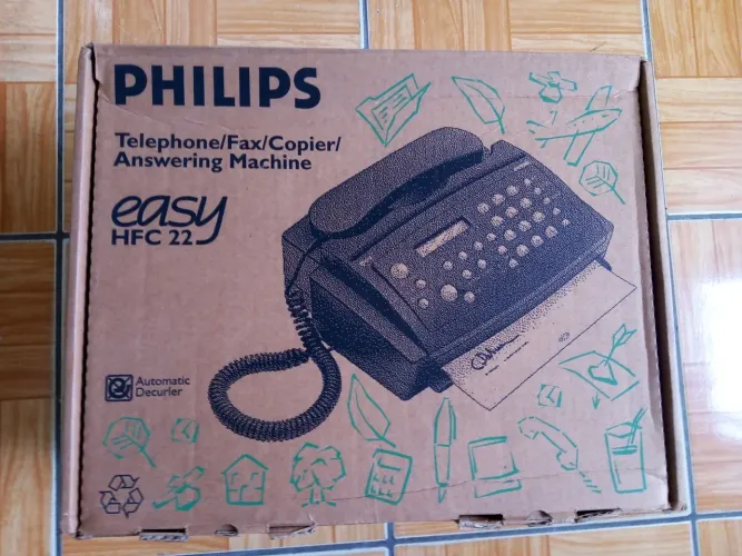 RARIDADE Telefone/Fax/Copiadora/Secretária Eletrônica Philips Easy HFC 22