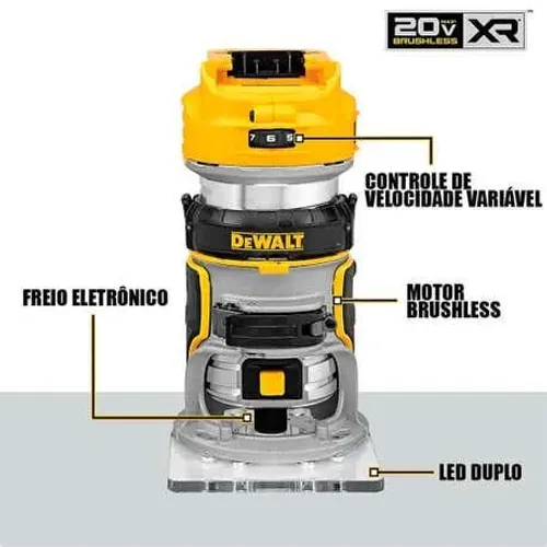 Tupia Fresadora  20V  XR Sem Bateria DCW600B Dewalt