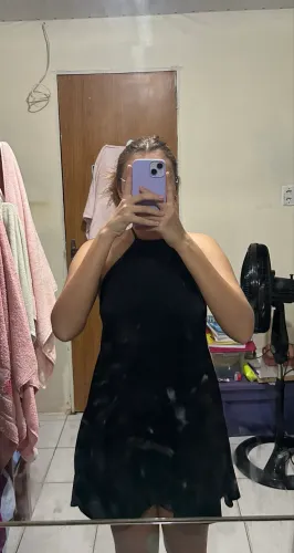Vestido preto frente unica