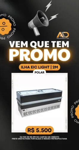 Ilha para congelados 2m