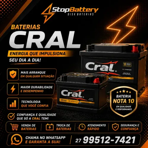 Bateria carro 60Ah Cral standard