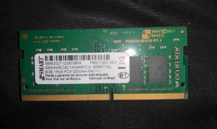 Memória RAM Notebook 8GB DDR4 3200MHz Smart Original