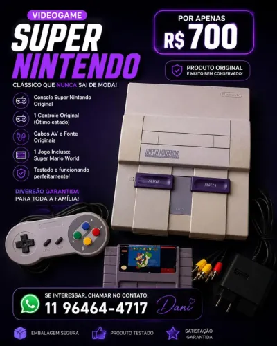 Vídeo game super Nintendo