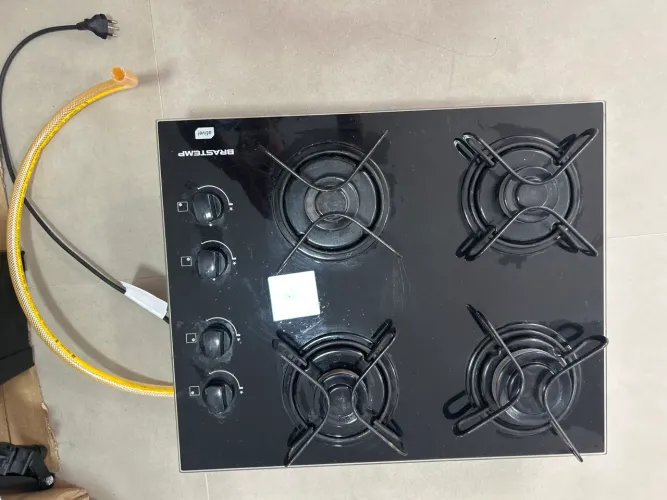 Fogão Cooktop 4 bocas Brastemp a gás 