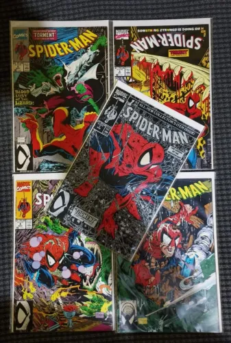 SPIDER-MAN (1990) 1-14+16 por TODD MCFARLANE edições originais RARÍSSIMAS, relíquia anos80