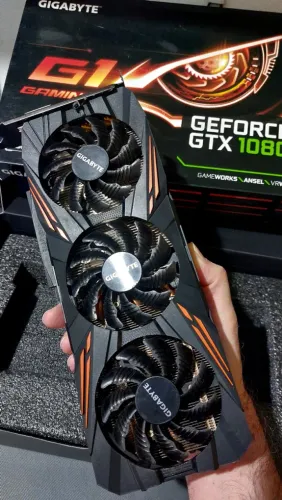 Placa de Vídeo NVidia Geforce Gtx 1080 Gigabyte 8 Gb Gddr5 256 Bit (Usado)