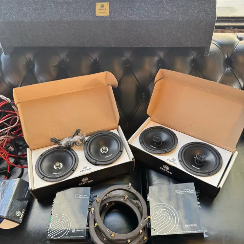 Kit Som Completo Stereo Designs, Alto falantes, Caixa grave e módulo