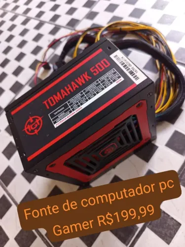 Fonte pc gamer 500w computador fonte