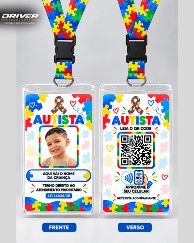 Crachá inteligente para crianças autistas