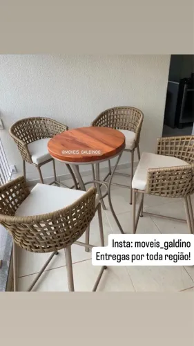 Conjunto bistrô / conjunto de banquetas e mesa alta / banquetas