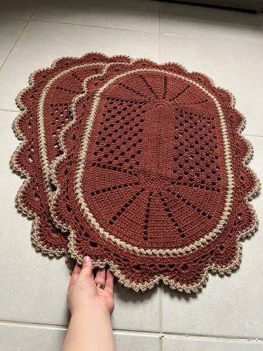 Tapete de crochê artesanal