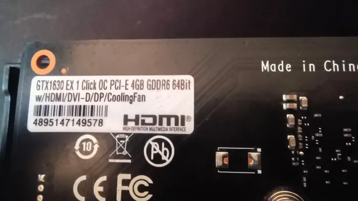 Placa de vídeo Galax GeForce GTX 1630 EX 1-Click OC, com 4 GB GDDR6