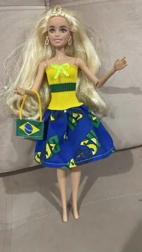 Roupas da Barbie seleção brasileira 