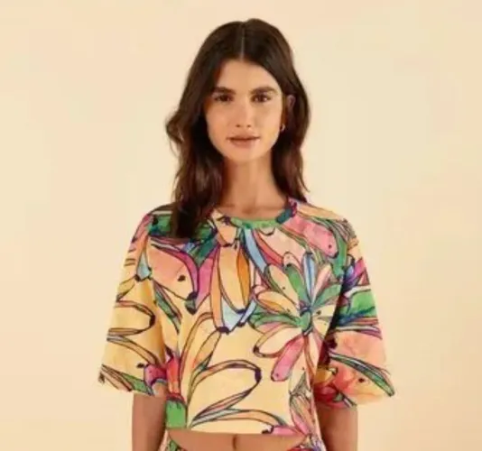 Conjunto Farm estampa "Banana Flora" M/G (novo na tag ?)