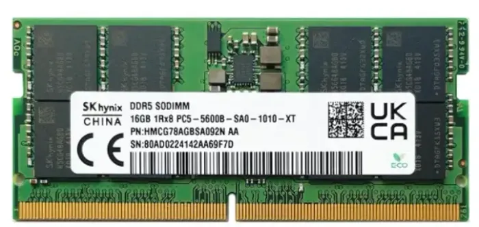 Memoria RAM DDR5 16GB 5600 p/ Notebook