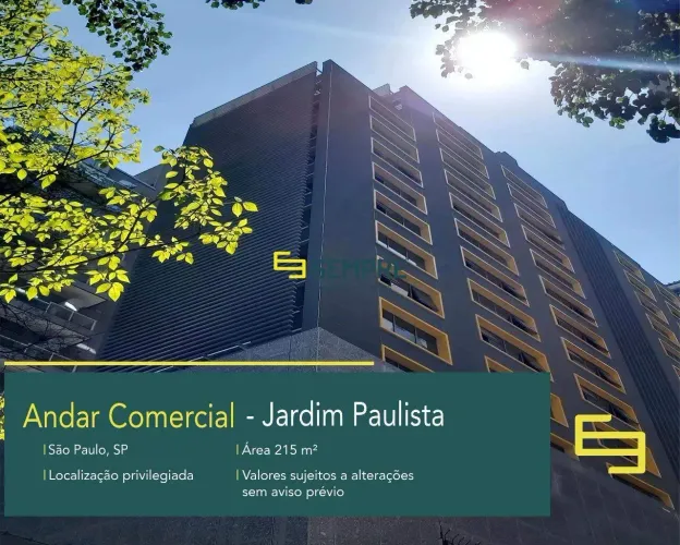 Andar corporativo para alugar no Bravo Paulista - Jardim Paulistano