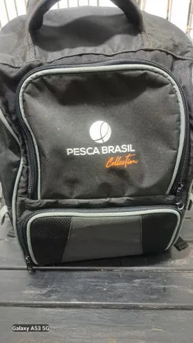 Mochila da pesca BRASIL com 3 estojos 