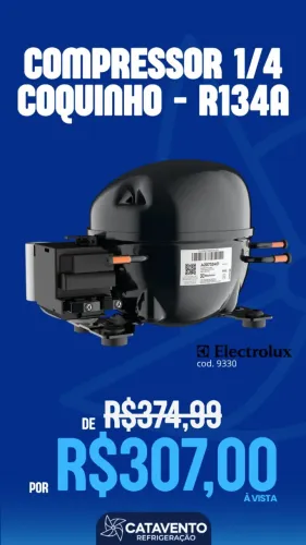 Compressor de geladeira 1/4 electrolux 110v