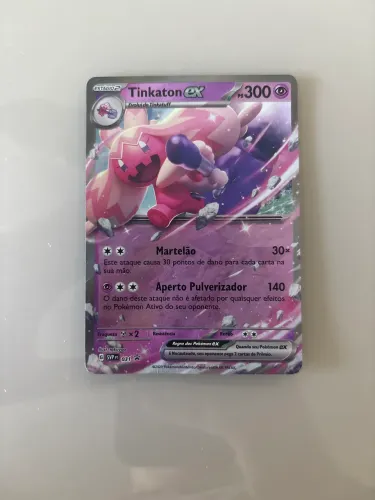 Carta Pokémon tinkaton ex em perfeito estado