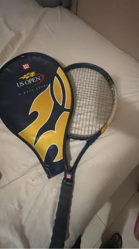 raquete Wilson US Open usada com capa original