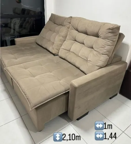 Sofá retrátil semi novo 