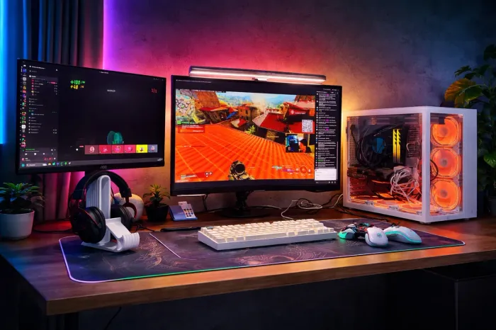 PC Gamer RTX 4060 Ti + Ryzen 7 + Monitores 240Hz e 144Hz + Completo