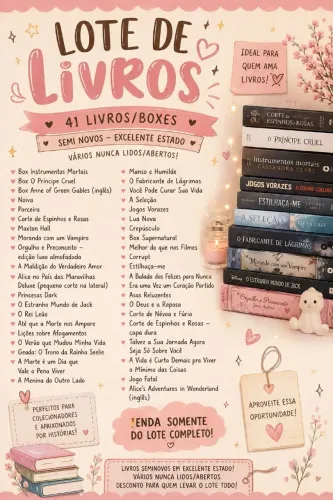 Lote de livros famosinhos do tiktok