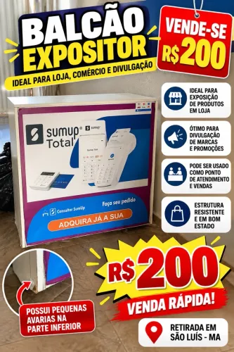 BALCÃO EXPOSITOR POR APENAS R$ 200!