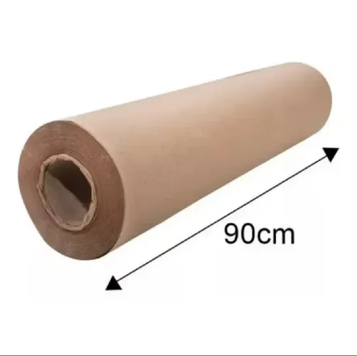 Papel Bobina - Rolo Semi Kraft - 90 cm - Pardo - Embrulho - 20 metros