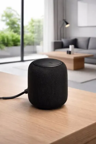 Caixa de Som Bluetooth Preta Compacta - Som Potente e Design Moderno